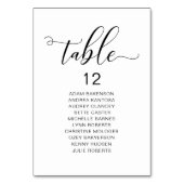 Elegant Wedding Dinner, Gastentabel Kaart (Achterkant)