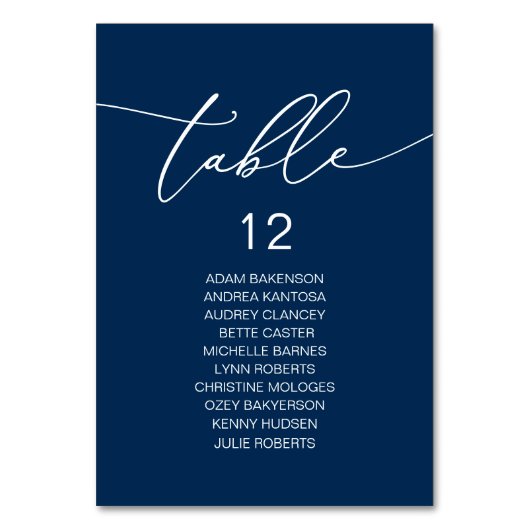 Elegant Wedding Dinner, Gastentabel Kaart (Voorkant)