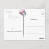 Elegant Wedding Disco Silver Dank u Briefkaart (Achterkant)