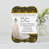 Elegant Wedding Dress Wedding Invitations Kaart (Staand voorkant)