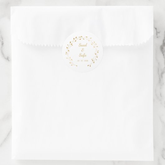 Elegant wedding envelop seal Editable stickers  (Sac)