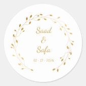 Elegant wedding envelop seal Editable stickers  (Devant)