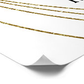 Elegant Wedding Eucalyptus Gold Welkom Poster (Hoek)