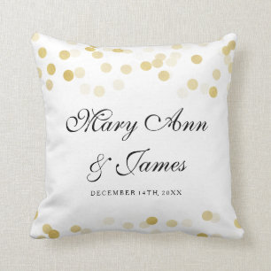 Elegant Wedding Favor Gold Foil Glitter Lights Kussen