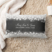 Elegant Wedding Favor Magic Sparkle Black Kussen (Deken)