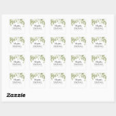 Elegant Wedding Floral Foliage Greenery Vierkante Sticker (Vel)