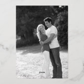 Elegant Wedding Folie Uitnodiging (Achterkant)