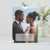 Elegant Wedding Foto Dank je Bedankkaart (Staand voorkant)