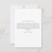 Elegant Wedding Foto Dank je Bedankkaart (Achterkant)