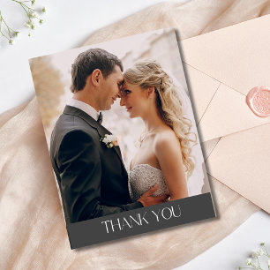 Elegant Wedding Foto Dank je Briefkaart