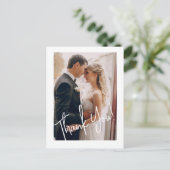 Elegant Wedding Foto Dank je Briefkaart (Staand voorkant)