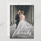 Elegant Wedding Foto Hartelijk dank Bedankkaart (Voorkant)