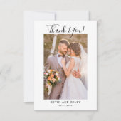 Elegant Wedding Foto Hartelijk dank Bedankkaart (Voorkant)