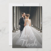 Elegant Wedding Foto Hartelijk dank Bedankkaart (Voorkant)