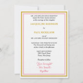 Elegant Wedding Geometric Pink Gold Kaart (Voorkant)