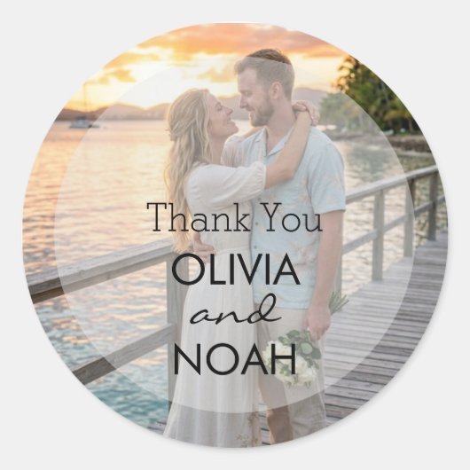 Elegant Wedding Gift Thank You Stickers (Devant)