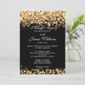 Elegant Wedding Gold Lights Kaart (Staand voorkant)