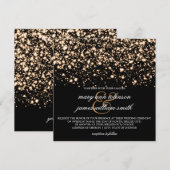 Elegant Wedding Gold Midnight Glam Kaart (Voorkant / Achterkant)