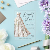 Elegant Wedding Gown Bridal Shower Invitation (Insitu (Mariage))