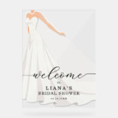 Elegant Wedding Gown Bridal Shower Welcome (Recto)