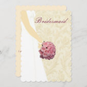 Elegant Wedding Gown Bridesmaid Kaart (Voorkant / Achterkant)