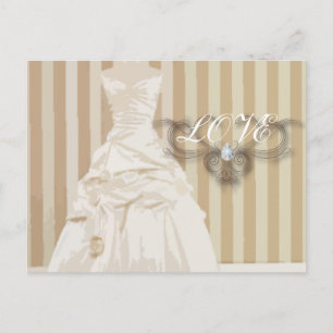 Elegant Wedding Gown Wedding Favor Briefkaart
