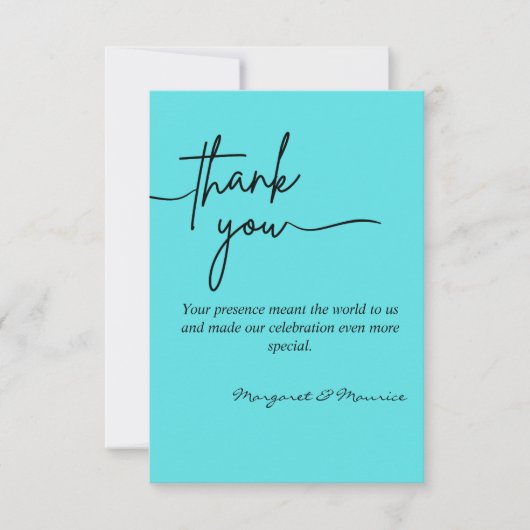 Elegant Wedding Hartelijk dank Bedankkaart (Voorkant)