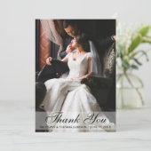 Elegant Wedding Hartelijk dank Bedankkaart (Staand voorkant)