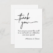 Elegant Wedding Hartelijk dank Bedankkaart (Voorkant / Achterkant)