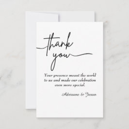 Elegant Wedding Hartelijk dank Bedankkaart