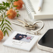 Elegant Wedding Hartelijk dank Sleutelhanger (Voorkant Rechts)