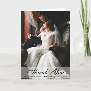 Elegant Wedding Hartelijk dank voor de foto-opvouw Bedankkaart