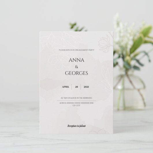ELEGANT WEDDING INVITATION (Debout devant)