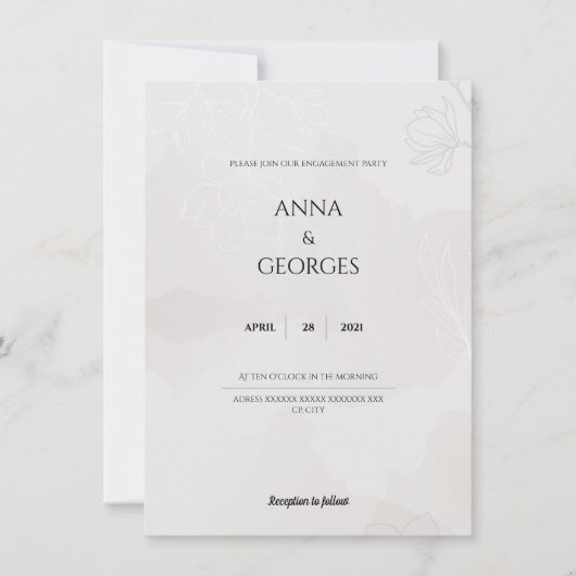 ELEGANT WEDDING INVITATION (Devant)