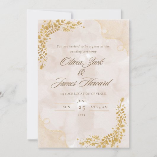 Elegant Wedding invitation (Devant)