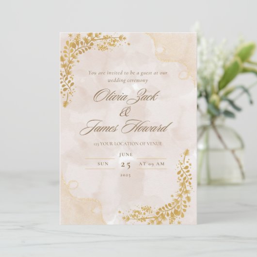 Elegant Wedding invitation (Debout devant)