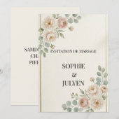 Elegant Wedding Invitation (Devant / Derrière)