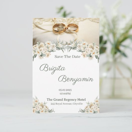 Elegant Wedding Invitation (Debout devant)