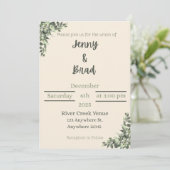 Elegant wedding invitation  (Debout devant)