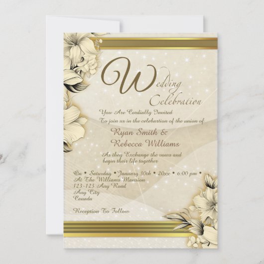 Elegant Wedding Invitation (Devant)