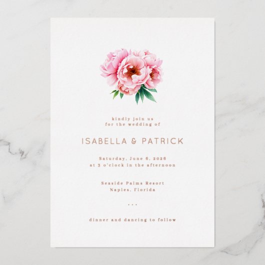 Elegant Wedding Invitation (Recto)