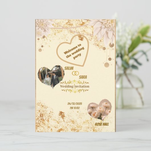 Elegant Wedding Invitation (Debout devant)