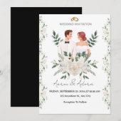 Elegant Wedding Invitation – A Modern Touch for Yo Kaart (Voorkant / Achterkant)