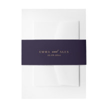 Elegant Wedding Invitation Belly Band