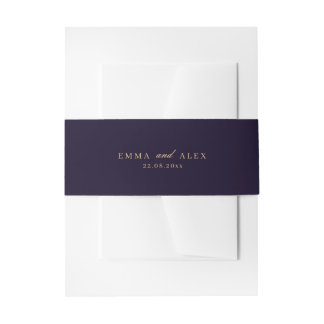 Elegant Wedding Invitation Belly Band Uitnodigingen Wikkel