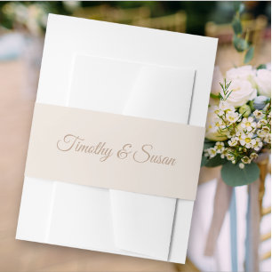 Elegant Wedding Invitation Belly Band Uitnodigingen Wikkel