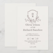 Elegant Wedding Invitation Card (Devant / Derrière)