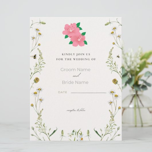 Elegant Wedding Invitation card (Debout devant)