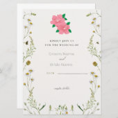 Elegant Wedding Invitation card (Devant / Derrière)