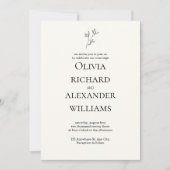 Elegant Wedding Invitation Card Kaart (Voorkant)
